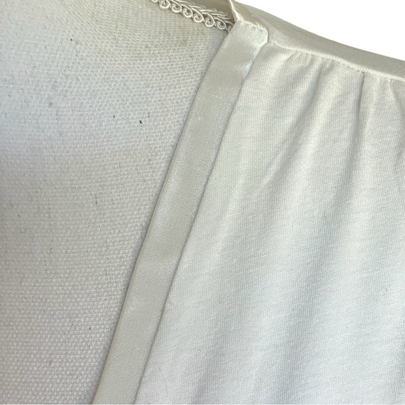 L.K.Bennett V-Neck Cap Sleeve Gathered Shoulder Top White XL - Picture 4 of 9